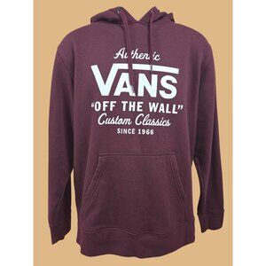 Vans "Off The Wall" Burgundy Hoodie Small